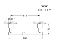 MEDIDAS TOALLERO LAVABO ATRIO GROHE SPA